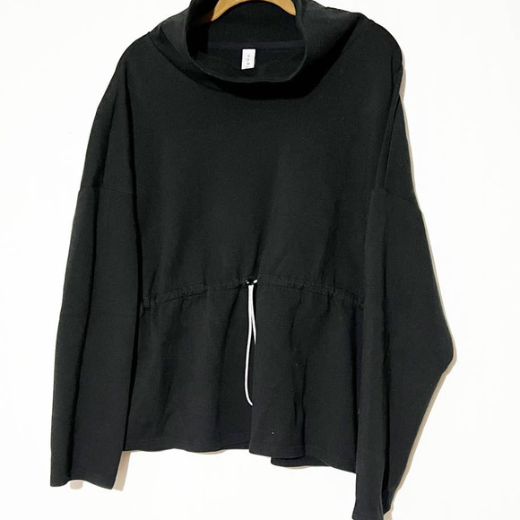 Varley Tops - Varley Womens Barton Sweat Black Funnel Neck Sweatshirt Large